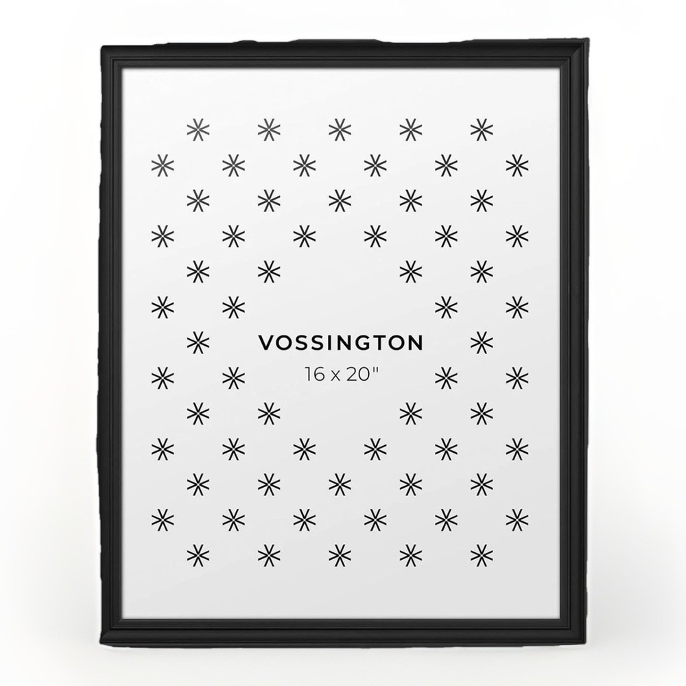 Vossington Decorative 16x20 Picture Frame Plexiglass Black Framed Wall Mount